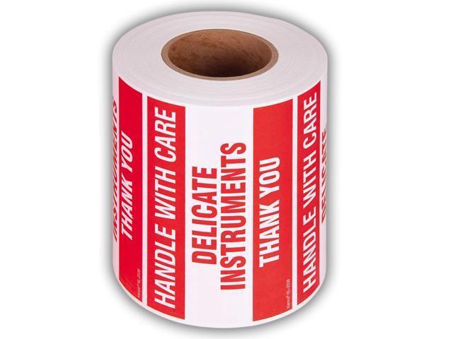 3' X 5' Handle with Care Delicate Instruments Fragile Stickers for Shipping and Packing - 500 Labels Per Roll (10 Pack)