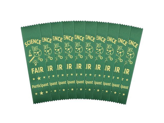 Science Fair Participant Ribbons - 1,000 Green Bookmark Style Ribbons