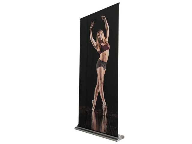 Deluxe Retractable Roll Up Banner Stand 60'x72-90 inches (Stand ONLY) with Padded Carrying Canvas Case