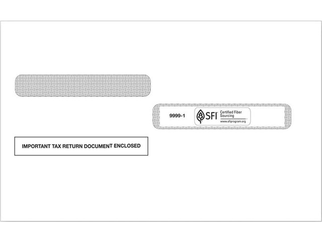 IRS Approved Tax Envelope, 4up Quantity Style for w2, Size 5.75 x 8.75, Moisture Seal (Item TF99991) - Quantity 1000 Envelopes