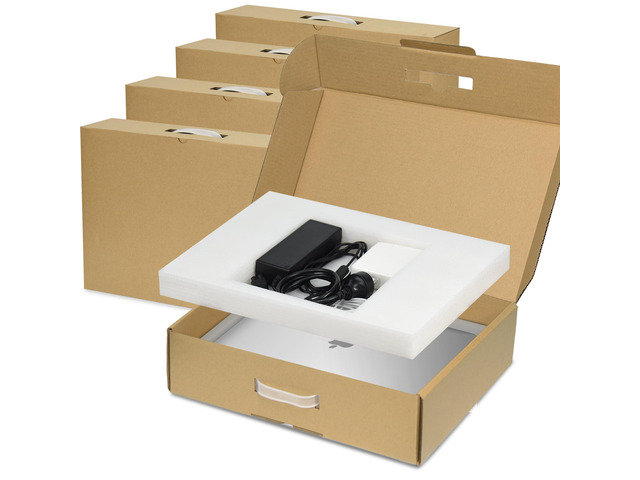 5-Pack Laptop Box with Protection Foam, Handmade Laptop Sleevess, Cardboard Laptop Shipping Box, Secure Mailer Box for up to 17.3 Inches Notebook...