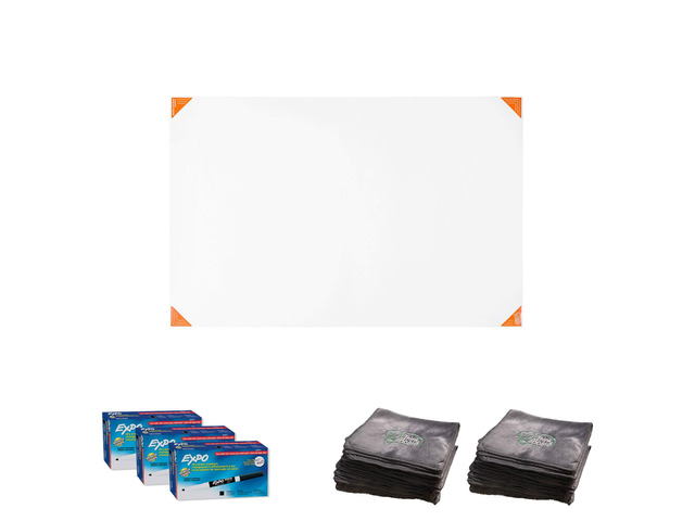 X Smart Whiteboard Film - Powered by Rocketbook (Class Pack Small) - 30 Pack of X Small + 36 Markers + 30 Cleaning Cloths