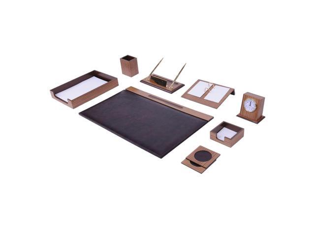 Wooden Desk Set - Desk Organizer Set - 11 Accessories - Desk Office Organizer - Document Tray - Office Desk Accessories - Desk Pad - Desktop...