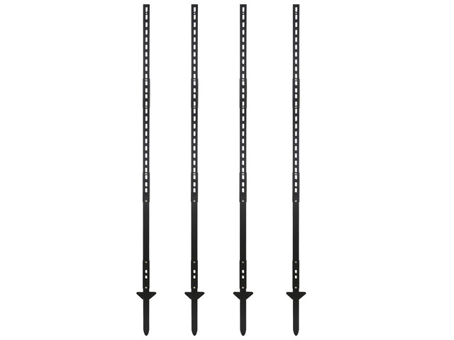 4 Pcs 6' Metal Yard Sign Stake, Aluminum Sign Post with Heavy Duty Base, Adjustable Yard Pole with Holes for Signs, Sleek Modern Design Sign Holder...