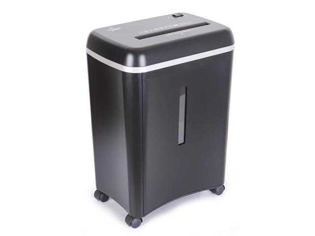 8-Sheet Super Micro Cut High Security Level P-5 Ultra Quiet Paper/Credit Card Home Office Shredder with 4.5 gallons Pullout Waste Bin SD9101 (Black)