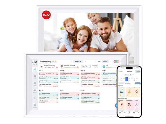 Digital Calendar 15.6 inch Wall Calendar Planner with Touch Screen, Electronic Calendars for Family Organizer, Smart Chore Chart Sync with Phone by...
