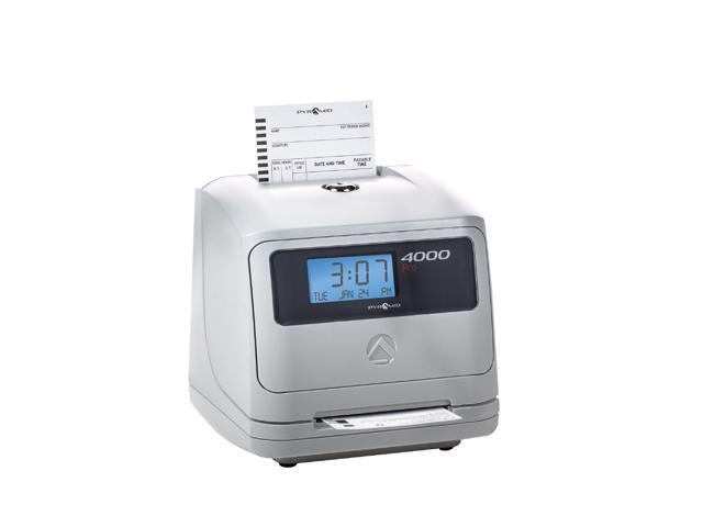 Model 4000 Auto Totaling Time Clock, Electronic Time Punch Clock for Small Business, Bundle Includes: 25 Time Cards,Ribbon and 2 Security Keys -.