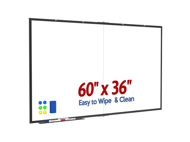 60x36 Large Wall Whiteboard, Magnetic Dry Erase Board for Home Office Black Aluminum Frame, Large Magnetic Surface, Smooth Writing and Easy...