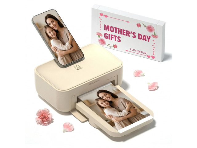 4x6 Photo Printer for iPhone & Android, with 20 Sheets & 1 Ribbon, Portable Picture Printer for Phone, Home Use, Ideal for Mom, Family & Friends,...