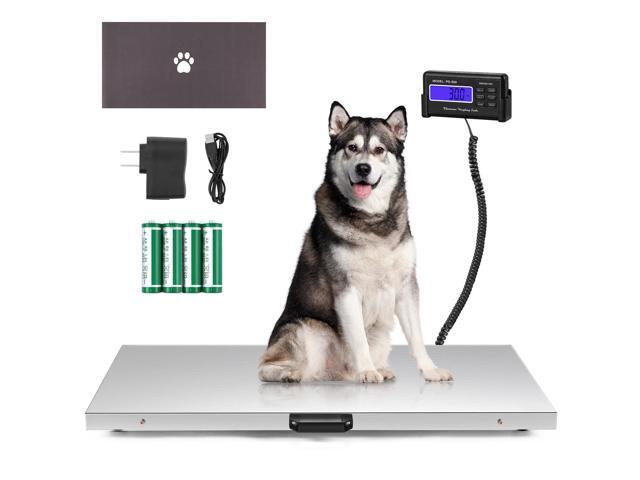 Pet Scale for Large Dog 1100lb x 0.2lb, Postal Scale with Large Stainless Platform 40.5 x 20.8, Animal Scales for Weighing,Vet Scale with Rubber...