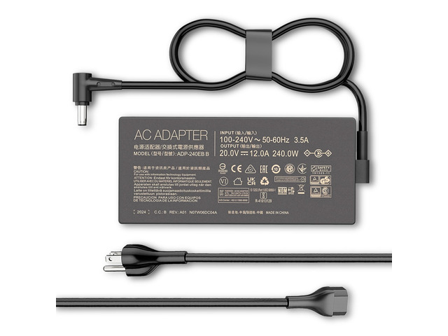 240W ADP-240EB B Charger Compatible with ASUS Gaming Laptop 20V 12A Adapter ROG Zephyrus G14 G16 M16 Strix G15 G16 G17 Scar 15 17 TUF F15 A15 F17...