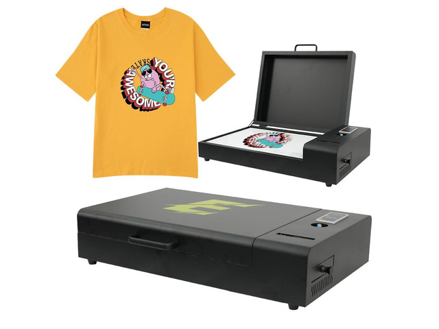 Upgraded A3 DTF Curing Oven with Temperature Control for Heat Transfer Printing, T-Shirts A3 DTF Oven Dryer with Air Purification Black