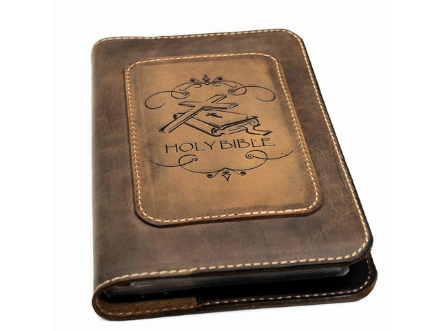 Real Leather NIV Large Print Bible. Option to Laser Engraved Name, Personalized Gift for Wedding, Baptism, Graduation or Birthday, Birthday or...