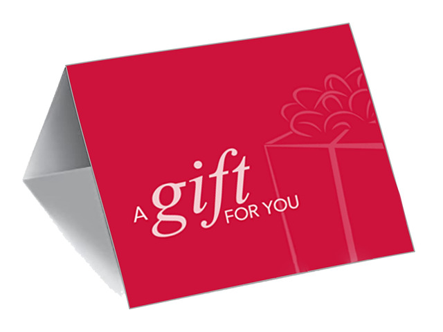 Gift Card Presenter (A Gift for You - Simple Red) 500 Pack