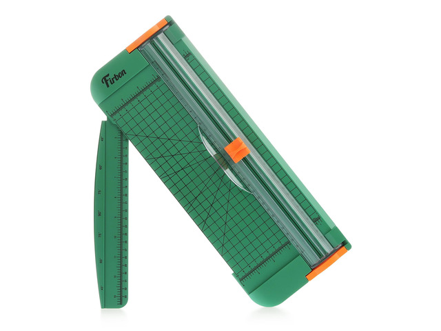 A4 Paper Cutter, 12 Inch Paper Trimmer with Extened Ruler, Green 12 Sheet Capacity CM & Inch Scale Spring-Loaded Safe Blade Cuts Cardstock,...