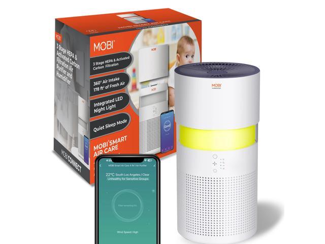 MOBI Air Purifier 4 in 1 Smart Wi-Fi Air Purifier & Humidifier with Removable Water Tank & Filter, 3 Stage Filtration System, Covers up to 1095...