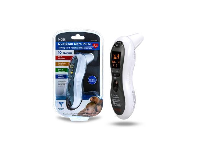MOBI Ultra Pulse Ear & Forehead Digital Thermometer for Baby, Kids & Adults with Pulse Monitor, Talking Voice, Fever Indicator, Flashlight, Fast...