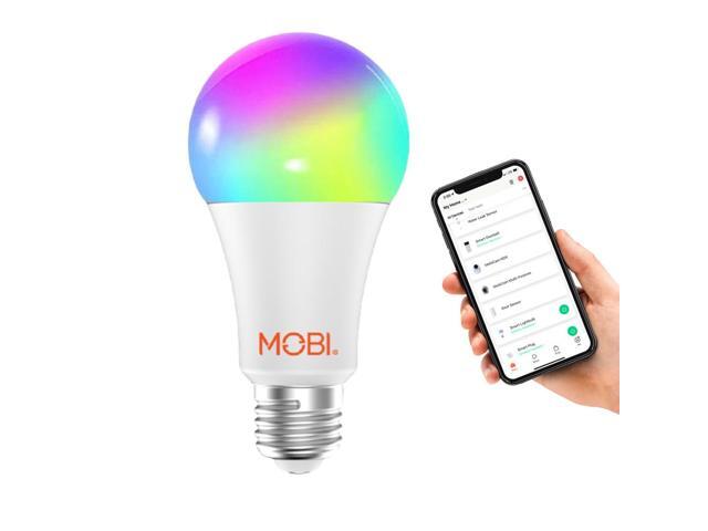 MOBI Smart WiFi LED Bulb Multi-Color Changing LED Light Bulb for Home; Bedroom, Dimmable & Voice Command, Energy Efficient LED Bulbs, No Hub...