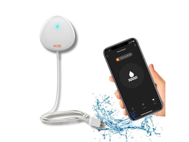 MOBI Smart WiFi Water Leak Detector, App Alerts, Flood Sensor Alarm with 48 Extension Probe, No Hub Required, 24/7 Monitoring for Basement,...