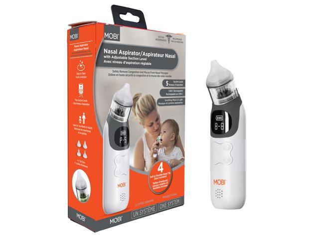 MOBI Automatic Baby Nasal Aspirator, 5-Level Suction, Night Light, Soothing Lullabies