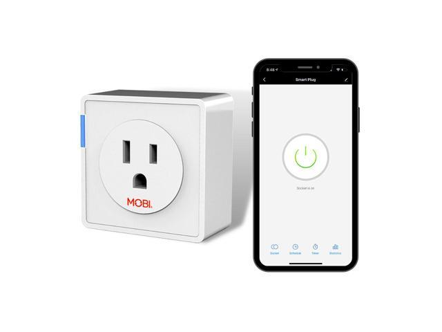 MOBI WiFi Smart Outlet for Alexa & Google Home Mini Plug No Hub Required, Remote Control, Timer & Energy Monitoring Home Automation Socket MOBI WiFi Smart Outlet for Alexa & Google Home Mini Plug No Hub Required, Remote Control, Timer & Energy Monitoring Home Automation Socket