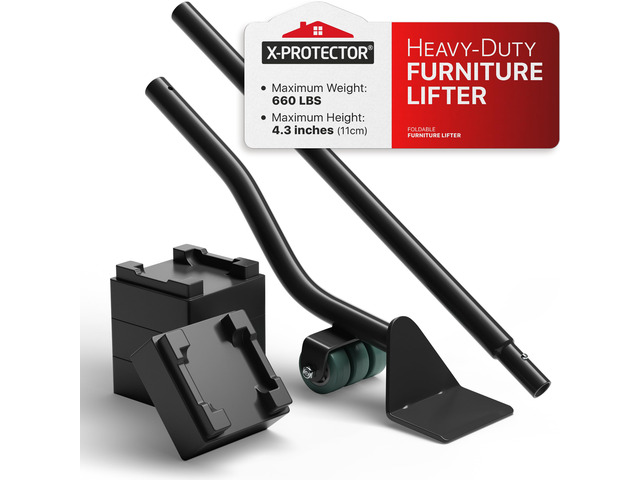 Furniture Lifter Tool - Premium Furniture Jack Lifting Tool Lift Furniture Easily - Appliance Lifter with 4.3' Adjustable Height - Ideal Jack to...