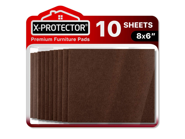 Felt Furniture Pads - 10 Pack Premium 8x6 Heavy Duty 1/5 Felt Sheets! Cut Furniture Felt Pads for Furniture Feet You Need Best Furniture Pads...