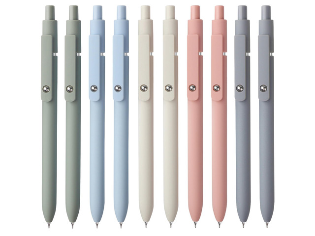 Gel Pens 10pcs 0.5mm Quick Dry Black Ink Fine Point Pens Smooth Writing Gel Ink Pens, Morandi Colors, High-End Series, Office School Supplies
