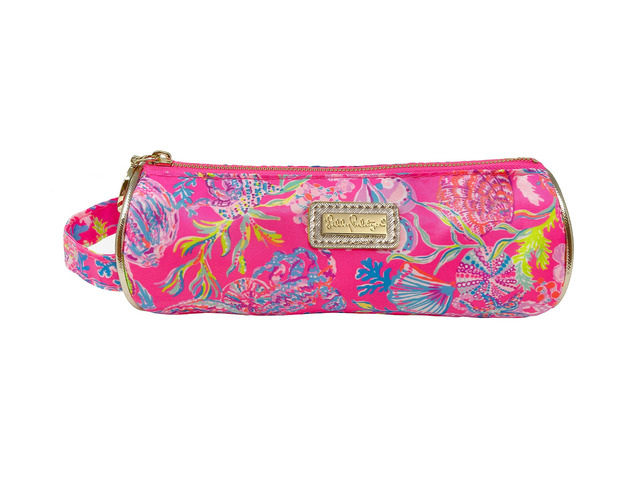 Cute Zipper Pouch, Shell Me Something Good Colorful Pencil Case with Zip Closure for Office Supplies, Small Slim Travel Bag with Carrying Loop...