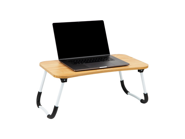 Lap Desk Laptop Stand with Folding Legs, Portable Bed Tray Table for Laptop, Breakfast, Reading, Crafts, MDF, Beige