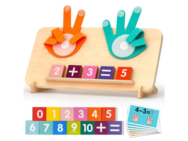 Preschool Math Manipulatives Learning Toys for Toddlers 2-4 Montessori Number Counting Block Toys for Kids, Educational Toys for 3-5 Year Old Boys...