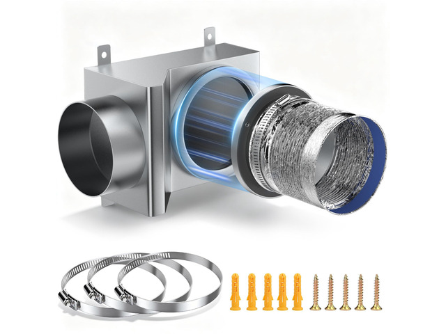 Magnetic Dryer Vent, 90 Degree Magnetic Dryer Vent Strong Magnet Dryer Vent Connector Kit Airtight Seal Adapter Quick Connect Disconnect Easy to...