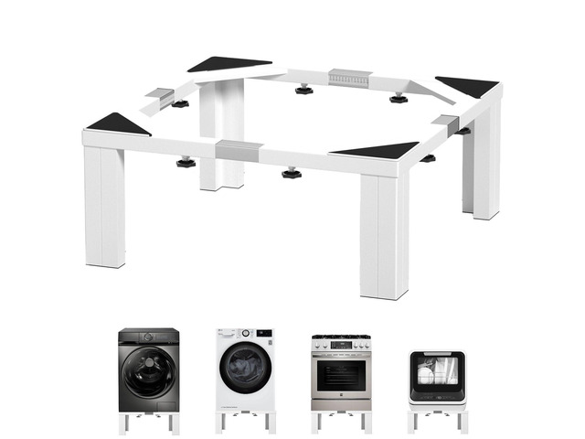 Heavy duty Stainless steel Laundry Pedestal,12' Height Universal Washer and Dryer Pedestals, Adjustable Universal Washing machine stand and Fridge...