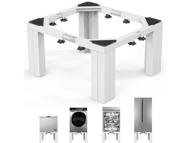 Full Size Laundry Pedestal Washer and Dryer Pedestals, Universal Fit 1100lbs Capacity Adjustable Washing Machine Stand, Dryer Base Platform Heavy...