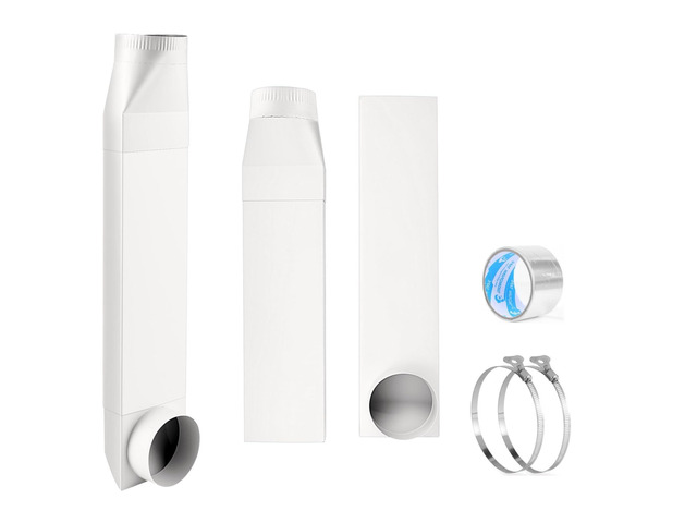 23-43in adjustable dryer vent,telescoping dryer vent,90°Inlet Straight Outlet fit for Whirlpool and all 4in Dryer Vent Outlet,for tight spaces...