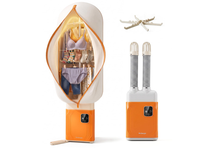 Portable Clothes Dryer & Shoe Dryer - Mini Compact Electric Dryer Machine with Hot Air Heater Function,Fast Drying for Apartment, RV & Travel &...