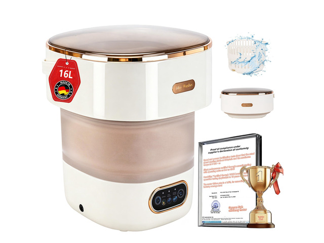 5.0 New Upgraded Portable Washing Machine 16L Mini Foldable Washer [German high-efficiency motor] [Hidden UV-C cleaning]Foldable Design Ideal for...