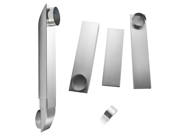2554 Inch Adjustable Periscope Dryer Vent Kit, 4 Inch Stainless Steel Flat Dryer Vent Duct, Space-Saving Telescoping Vent Adapter for Tight Spaces,...