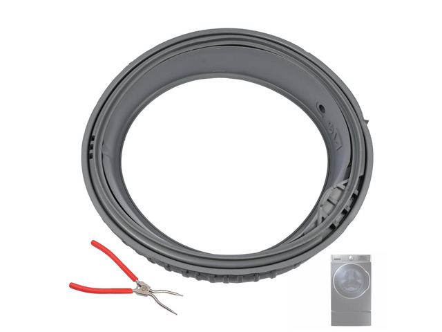 Washer Door Sealing Ring DC64-03067A Compatible with Samsung Washing Machine Door Gasket Boot Seal Replace 3993786 AP5916693 PS9605862 EAP9605862