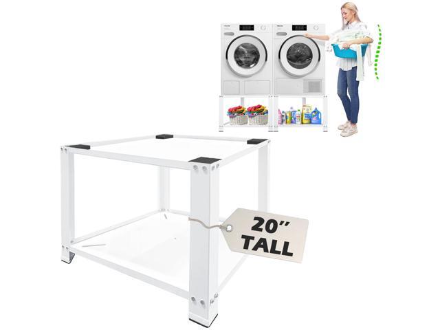 Laundry Pedestal 20' Height Universal Fit 700lbs Capacity, Washing Machine Base Stand Dryer Base Platform Heavy Duty, 28 Wide (White)