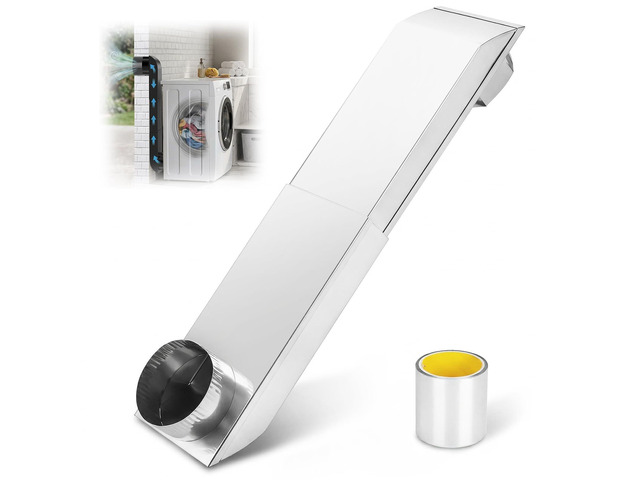 12'-19' Telescoping Dryer Vent Periscope Kit, Upgraded 304 Stainless Steel Adjustable Flat Vent for Tight Spaces, Universal 4' Fit with Aluminum...