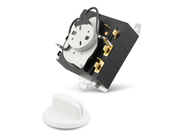 WE04X25586 Dryer Timer 4467041 and WE03X25285 Dryer Timer Control Knob Fit for GE for Hotpoint Dryers