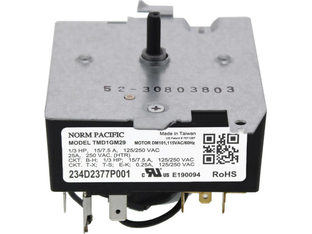 234D2377P001 - OEM Upgraded Norm Pacific Clothes Dryer Timer Replaces GE General Electric 234D2377P001 TMD1GM29