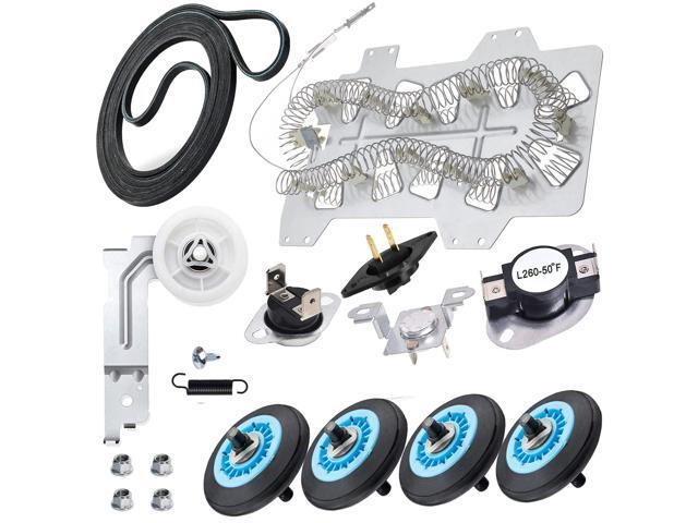 DC47-00019A Dryer Heating Element Kit dv42h5000ew/a3 Dryer Roller Replacement Repair Kit DC97-16782A Dryer Roller DC93-00634A Idler Pulley...