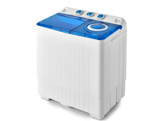 Portable Washing Machine, 26lbs Washer and Spinner Combo,18 lbs Washing 8 lbs Spinning, Built-in Drain Pump, w/Timer Control, Dorm Apartment Twin...