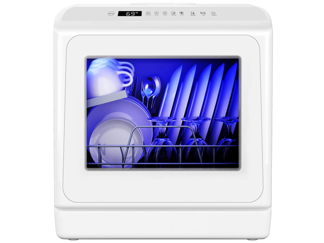 Countertop Dishwasher Portable with 6 Programs, 5L Built-in Water Tank for Apartments, 167 High-Temp, No Hookup Needed, Mini Dishwasher with Baby...
