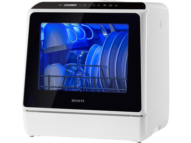 Portable Countertop Dishwashers, Compact Dishwashers with 5L Built-in Water Tank & Inlet Hose, 5 Washing Programs, Baby Care, Air-Dry Function and...