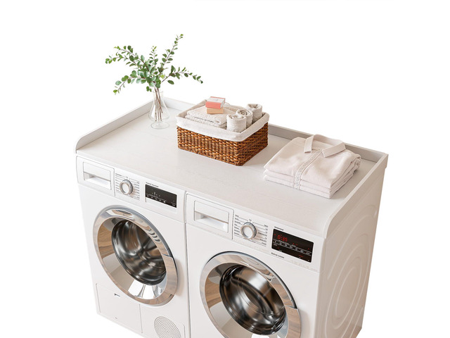 54' Width Washer Dryer Countertop for Depth Laundry Room Organization Laundry Countertop Organization with Edge Wooden Washer and Dryer Topper...
