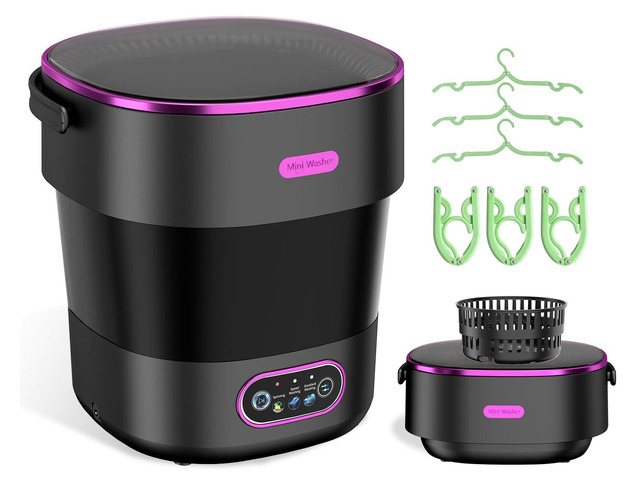 Portable Washing Machine, Folding 20L Mini Washer and Spin-Dryer 3 modes with deep cleaning. Compact for apartments, dorms, home, RV, and travel....