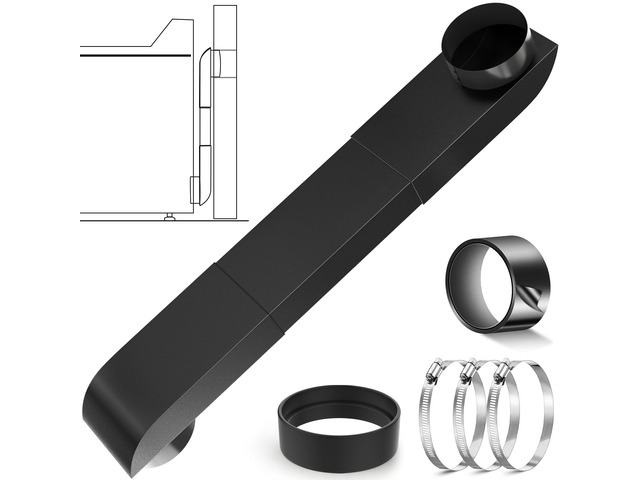 Periscope Dryer Vent, 29-45' Telescoping Dryer Vent Stainless Steel Adjustable Dryer Vent for Tight Space Flat Duct Slim Exhaust Pipe Hose...